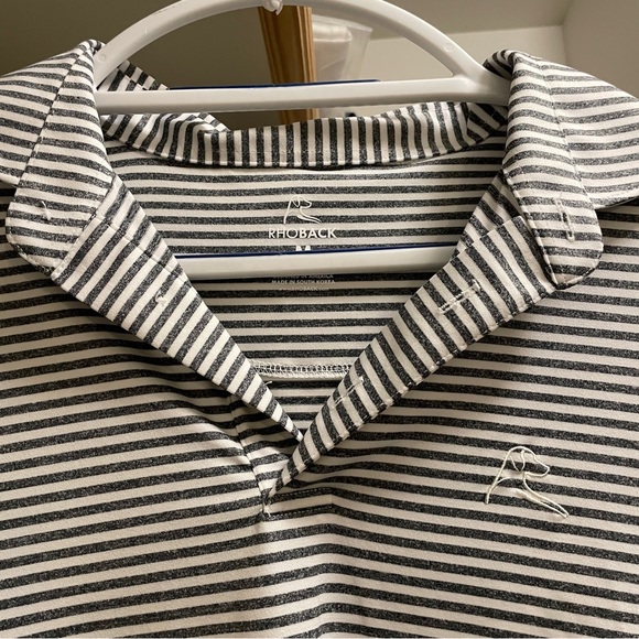 Rhoback Striped Golf Polo Shirt - Picture 2 of 3